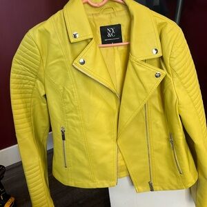Yellow leather jacket